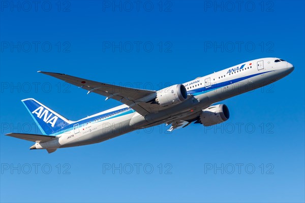A Boeing 787-9 Dreamliner aircraft of ANA All Nippon Airlines with registration number JA871A at Frankfurt Airport