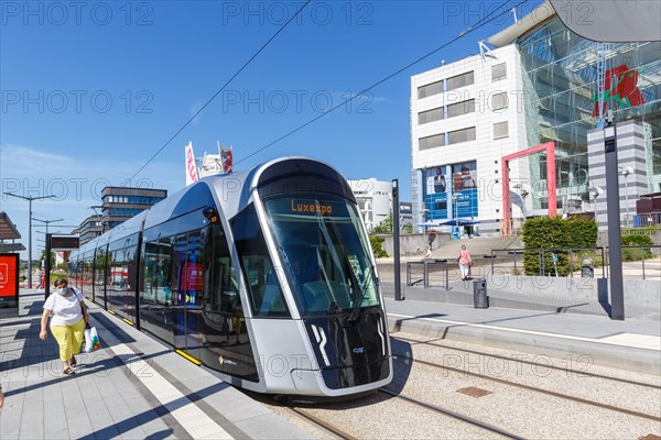 Tram Luxtram tramway tramway local transport stop Alphonse Weicker