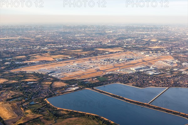 Aerial view of London Heathrow Airport
