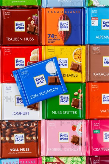 Ritter Sport chocolates different varieties wallpaper