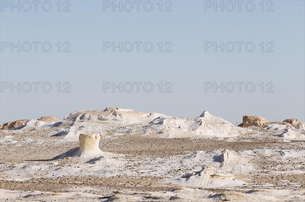 View over the white desert