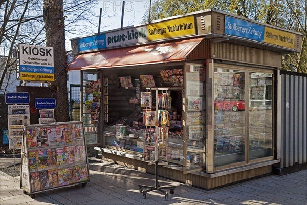 Kiosk with magazines