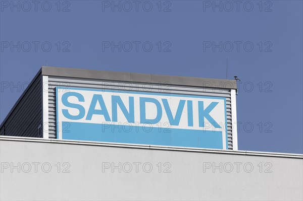 Logo Sandvik Tooling at the German headquarters in Duesseldorf