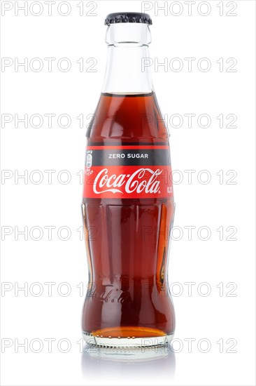 Coca Cola Coca-Cola Coke Zero Sugar lemonade soft drink beverage bottle cutout on white background