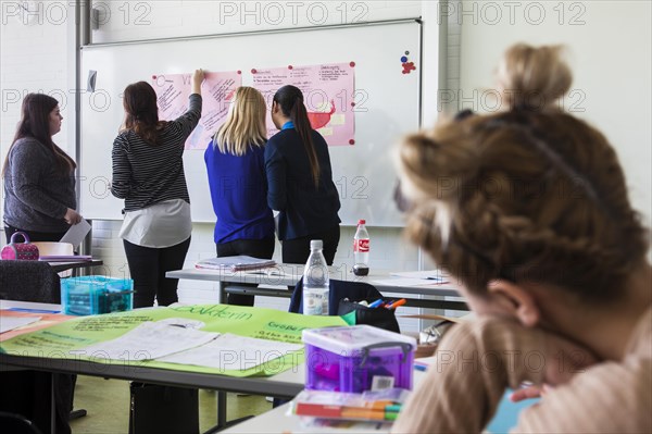 Presentation of a project by vocational school students