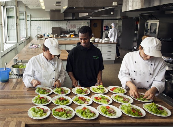 Canteen kitchen in a vocational college in Duesseldorf