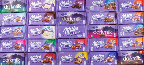 Milka chocolates different varieties wallpaper