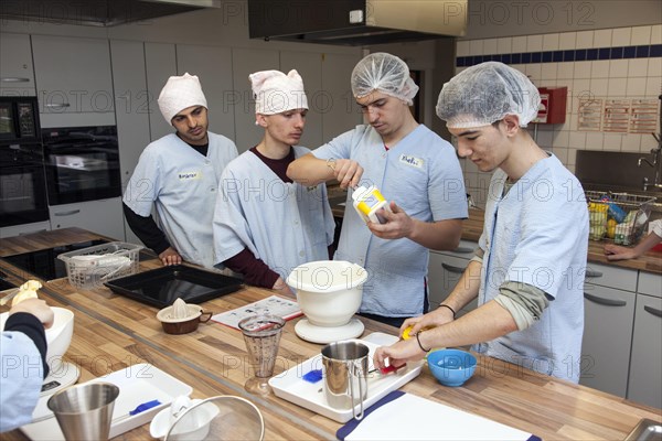 Baking in practical lessons in home economics