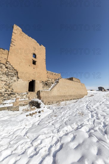 City walls of Ani. Ani is a ruined medieval Armenian town