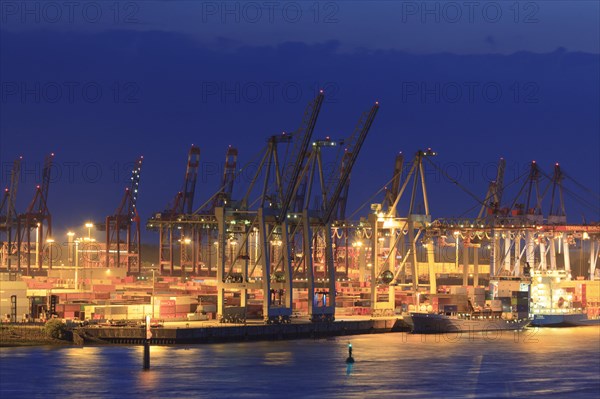 Port in Hamburg by night