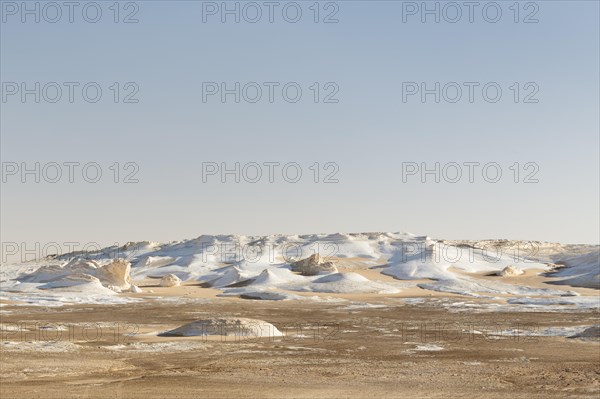 View over the white desert