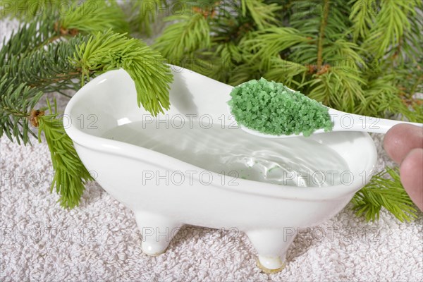 Bath additive spruce tips