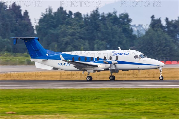 A Searca Beech1900D aircraft with registration HK-4512 at Bogota Airport