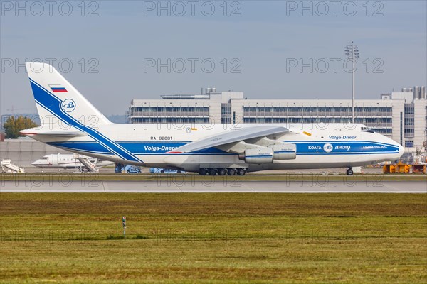 An Antonov An-124-100 of Volga-Dnepr Airlines with registration RA-82081 at Munich Airport