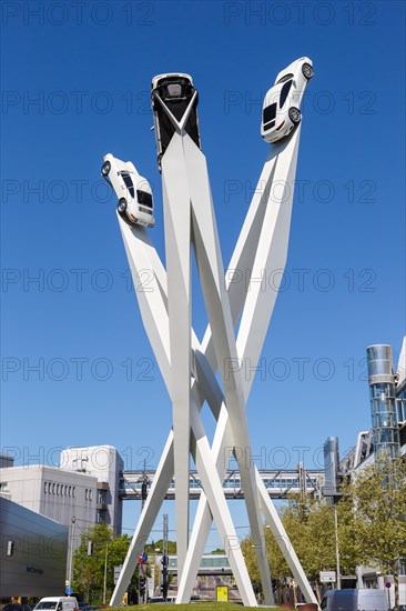 Porsche Platz in Stuttgart Zuffenhausen Germany car 911 art artwork architecture portrait