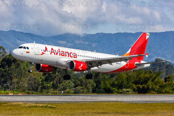 An Avianca Airbus A320 aircraft with registration N664AV at Medellin Rionegro Airport