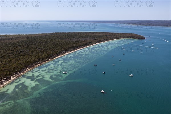 Aerial view of Peel Island