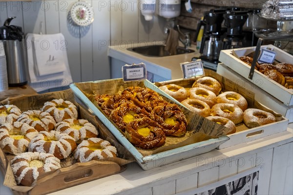 Norwegian pastries in a bakery