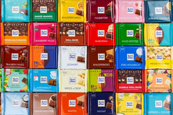 Ritter Sport chocolates different varieties wallpaper