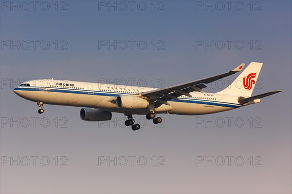 An Air China Airbus A330-300 with registration number B-6530 at Shanghai Hongqiao Airport