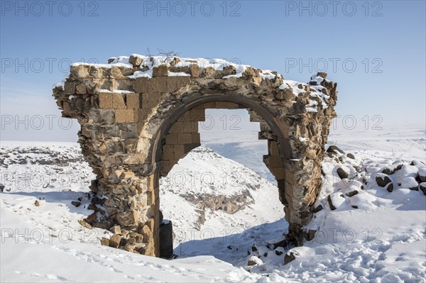 Bagsekisi Gate in Ani is a ruined medieval Armenian town