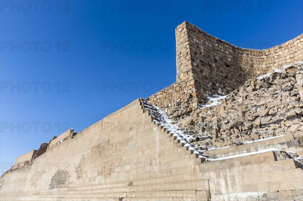 City walls of Ani. Ani is a ruined medieval Armenian town