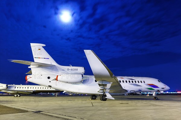 A Dassault Falcon 8X of VW Air Services with registration D-AGBB at Stuttgart Airport