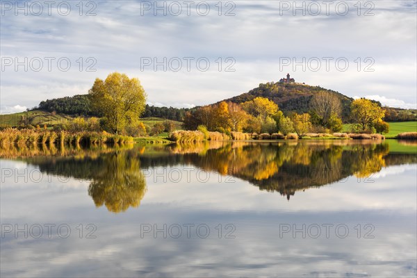 Landscape with lake in autumn