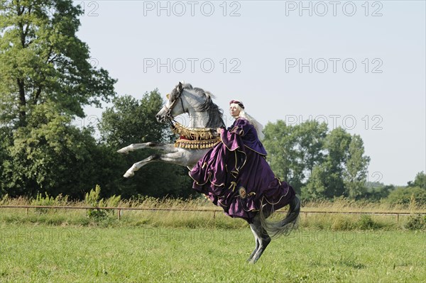 Rider with historical dress