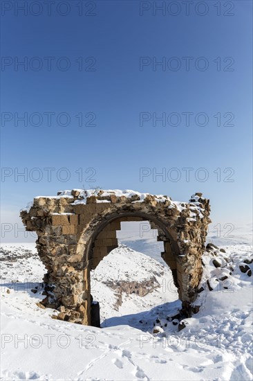 Bagsekisi Gate in Ani is a ruined medieval Armenian town