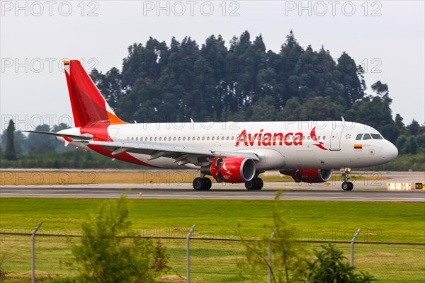 An Avianca Airbus A320 aircraft with registration N426AV at Bogota Airport