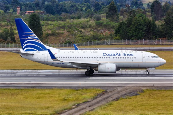 A Copa Airlines Boeing 737-700 aircraft with registration number HP-1375CMP at Medellin Rionegro Airport
