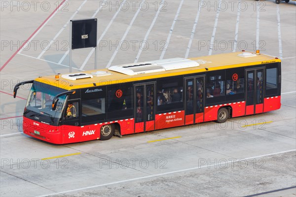 Hainan Airlines airport bus Aeroabus-6300 at Beijing airport