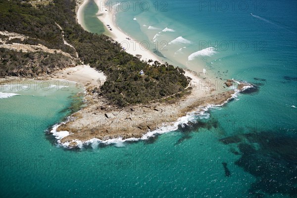 Aerial view Moreton Island