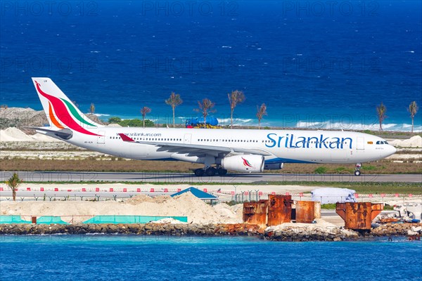 An Airbus A330-300 aircraft of SriLankan with registration number 4R-ALN at Male Airport