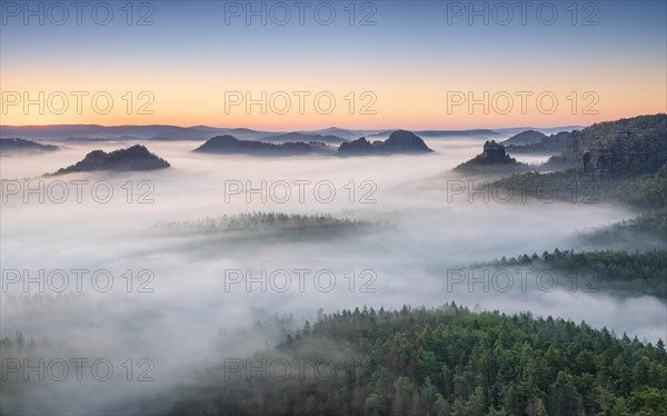 View from Kleiner Winterberg at dawn