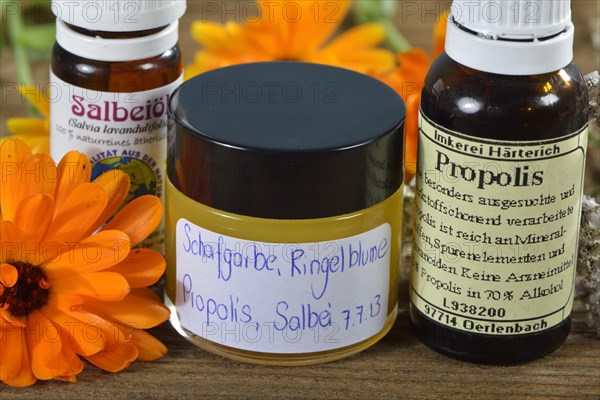 Production of yarrow and marigold ointment