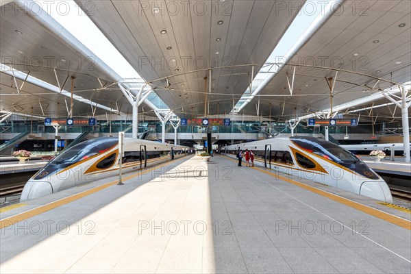 Fuxing High Speed Train Trains HGV Tianjin Station