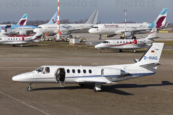 Business jet Cessna 551 Citation II/SP at Executive Terminal Jet Aviation