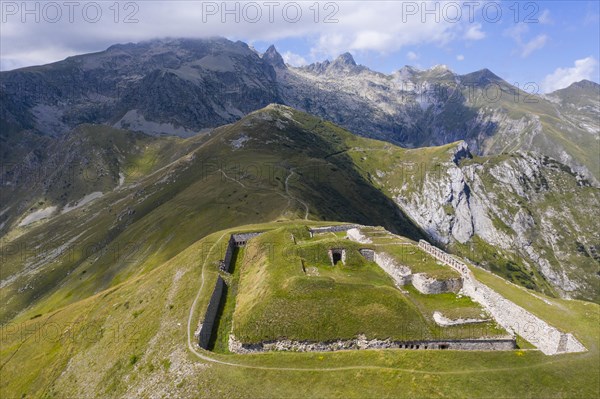 Aerial view of Fort Pernante at an altitude of 2115 meters