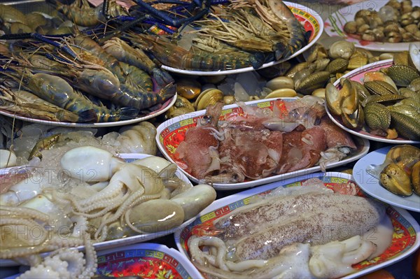 Different kinds of seafood