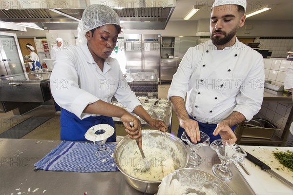 Canteen kitchen in a vocational college in Duesseldorf