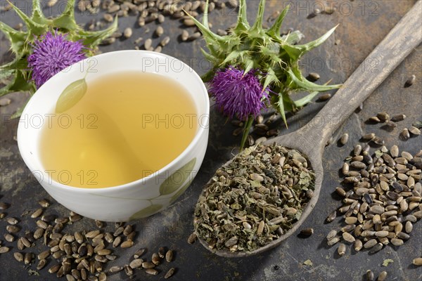 Cup of milk thistle tea