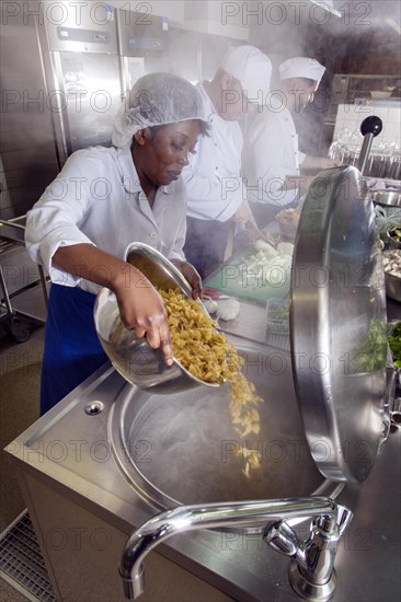 Canteen kitchen of a vocational college in Duesseldorf