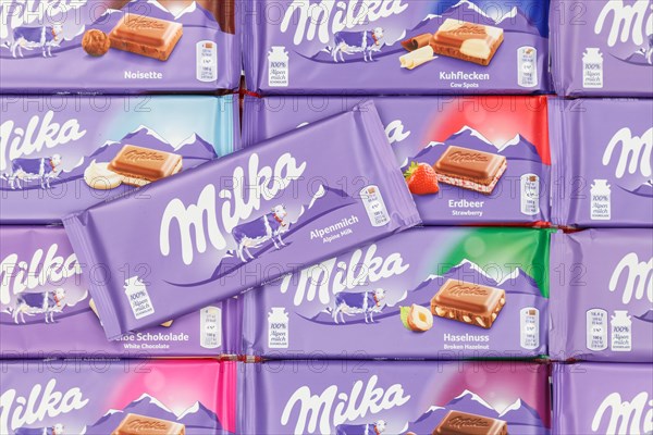 Milka chocolates different varieties wallpaper