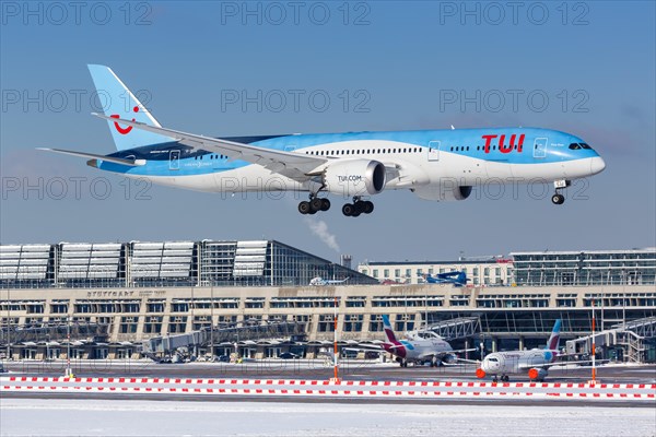 A TUI Boeing 787-9 Dreamliner aircraft with registration G-TUIJ at Stuttgart Airport