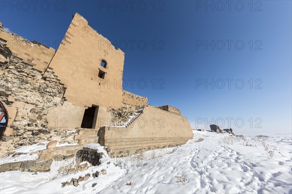 City walls of Ani. Ani is a ruined medieval Armenian town