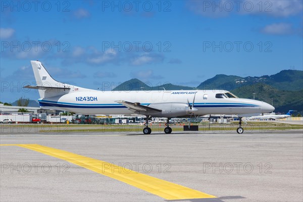 A Fairchild SA227-AT Expediter of Ameriflight with the registration N243DH at the airport St. Maarten