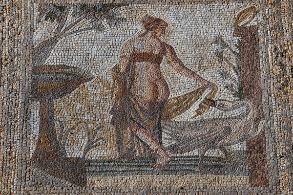 Mosaic Leda and the Swan