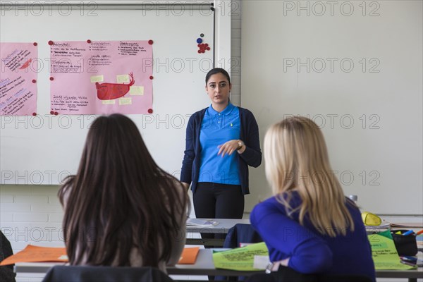 Presentation of a project by vocational school students